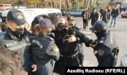 Female members of the Popular Front Party of Azerbaijan held a rally on December 11 demanding Rustamli's release.