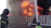 An image from a video of the Azov fire posted by the Russian Emergency Situations Ministry on June 18.