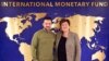 Ukrainian President Volodymyr Zelenskiy (left) and IMF Director Kristalina Georgieva. meet in Washington in December.