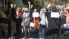 Women protest in Kabul in March.