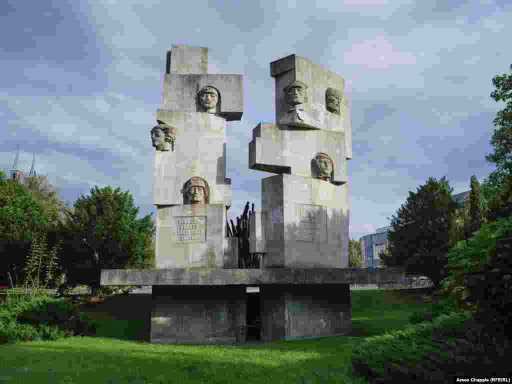 A monument in Brzeg, southeastern Poland, to &ldquo;Polish-Soviet brotherhood&rdquo; photographed in 2017. The central landmark was torn down on August 24 &ndash; Ukraine&rsquo;s Independence Day -- in 2022. &nbsp;