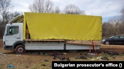  The 18 Afghans were discovered lifeless on February 17 in an abandoned truck close to the Bulgarian capital, Sofia. 