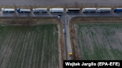 Polish haulers have blocked crossing points since early November to protest what they say is unfair competition from Ukrainian truckers. 