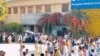 Medical students at Nangarhar University's medical school in eastern Afghanistan protested on December 21 against a Taliban decree that bans female university students from attending their classes.