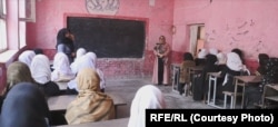 Girls return to school in Herat Province on March 23, just hours before the Taliban announced that schools must close.