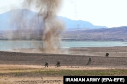 Iranian officials are linking the military drill on its northwestern borders to alleged Israeli influence in Azerbaijan.