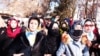 Afghan women and girls protest in Kabul on December 22 against a Taliban ban on female students in universities. 