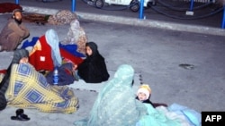 Residents on the streets of Quetta following the October 29 quake