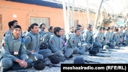 Afghan National Police training in Kandahar.