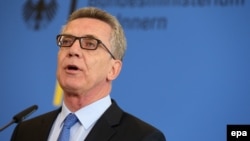 German Interior Minister Thomas de Maiziere 