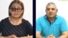 Ulfatkhonim Mamadshoeva (left) and her former husband, Kholbash Kholbashov, were shown on TV confessing to organizing the protests after their arrest.