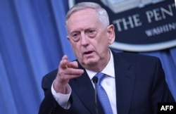 U.S. Secretary of Defense Jim Mattis at the Pentagon on April 11.