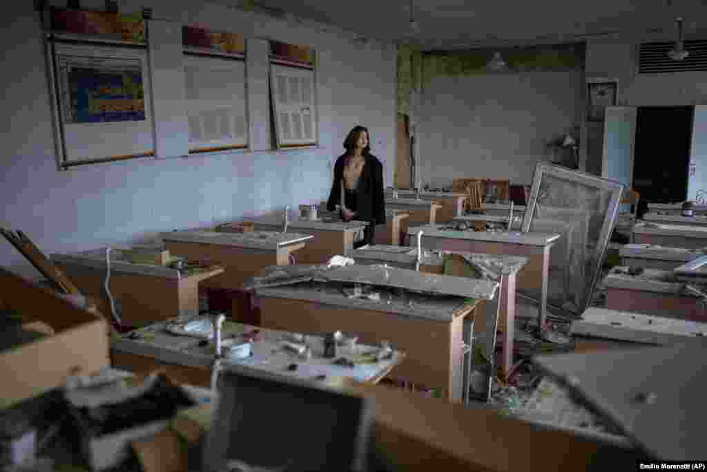 &quot;What happened is a tragedy. I have already cried out about everything I lost. I miss my school, friends, and teachers. But there will be a new school, new teachers, and friends. The most important thing is that life goes on,&quot; said Khrystyna Ignatova, 16, as she views her former classroom that was bombed by Russian forces on March 3.