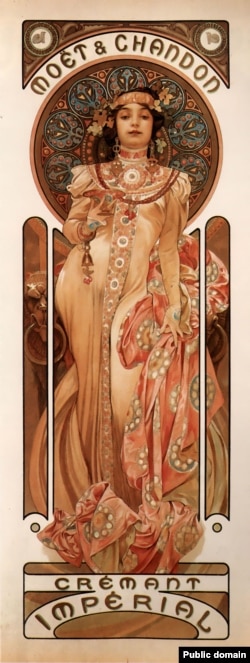 An advertisement made by Mucha when he was based in France