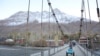 A bridge connecting Afghanistan and Tajikistan across the Pyanj River.