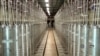 Various centrifuge machines line a hall at Iran's Natanz uranium-enrichment facility.