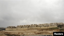 A construction site in the settlement of Pisgat Zeev, in occupied East Jerusalem, in February