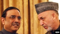 Afghanistan's Hamid Karzai (right) and Pakistan's Asif Ali Zardari are set to discuss the fight against the Taliban at the White House