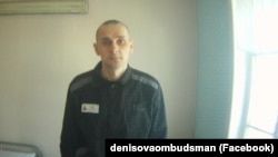 A photo of Ukrainian film director Oleh Sentsov that was issued on social media on August 9. Sentsov, has been on hunger strike in a Russian prison for more than 80 days and his health is said to be "catastrophically bad."