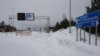 Barriers are placed at the closed Vaalimaa border checkpoint between Finland and Russia in Virolahti, Finland, in January.