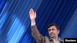 President Mahmud Ahmadinejad (in file photo) reportedly presided over a launch ceremony.