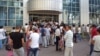 Mobile-phone customers line up for new call numbers after suspension of Uzbekistan's largest mobile-phone provider.