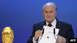 FIFA President Sepp Blatter announced Qatar's victory on December 2 to host the 2022 World Cup.