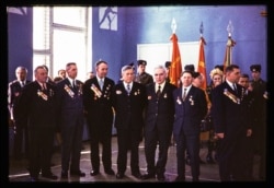 World War II veterans, possibly during a Victory Day celebration