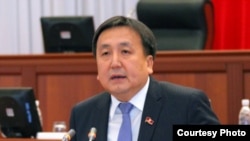 The speaker of the Kyrgyz parliament Asylbek Jeenbekov