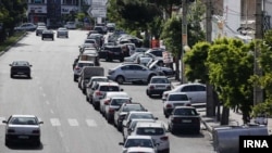 Drivers had long waits at gasoline stations in Tehran and several other Iranian cities on May 1. 