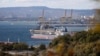 An oil tanker moored at the Sheskharis complex, part of Chernomortransneft JSC, a subsidiary of Transneft PJSC, in Novorossiysk, one of the largest facilities for oil and petroleum products in southern Russia.