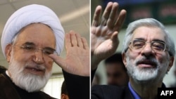 Mehdi Karrubi (left) and Mir Hossein Musavi were put under house arrest in 2011 after their call for a demonstration in support of the uprisings in Tunisia and Egypt attracted a significant number of protesters.