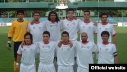 Afghanistan's national soccer team, pictured ahead of a match with Tajikistan in 2011, is ranked 139th in the world, 28 places ahead of 167th-ranked Pakistan.