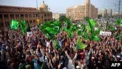 Pakistani Muslims shout anti-U.S. slogans during a protest against an anti-Islam movie in Karachi on September 19.