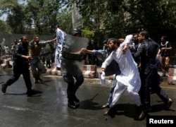 Protesters say Ghani's "illegitimate" government must resign because it has failed its people.