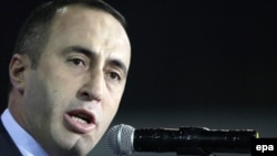 Ramush Haradinaj, the leader of the opposition party Alliance for the Future of Kosovo, in October 2009