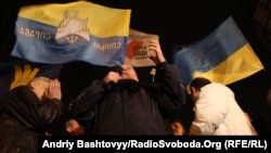 Opposition rally at the Central Election Commission, Kyiv, on November 5.