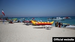 Seaside beach on Kish Island