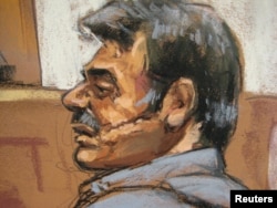 Manssor Arbabsiar in a courtroom sketch during an appearance in a Manhattan courtroom in New York.