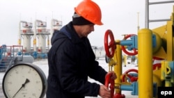 File photo from a gas-compressor station in Ukraine