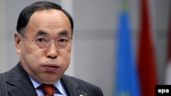 The Kazakh Foreign Ministry calls the Kyrgyz crisis a "big test" for Kazakhstan's OSCE chairmanship. Pictured here: Kazakh Foreign Minister Kanat Saudabaev, who is also the OSCE's chairman in office.