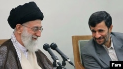 Will Supreme Leader Ayatollah Ali Khamenei (left) back isolation and Mahmud Ahmadinejad for reelection...