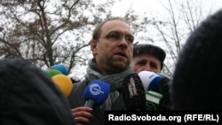 Tymoshenko lawyer Serhiy Vlasenko during a January visit to the Kharkov prison