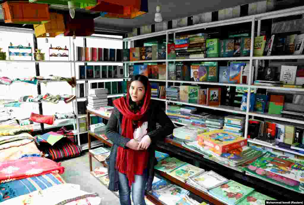 Zarghona Haidari, 22, works at a book store. &quot;I&#39;m not very optimistic about peace. I don&#39;t think the Taliban will make a deal with the government.&quot;