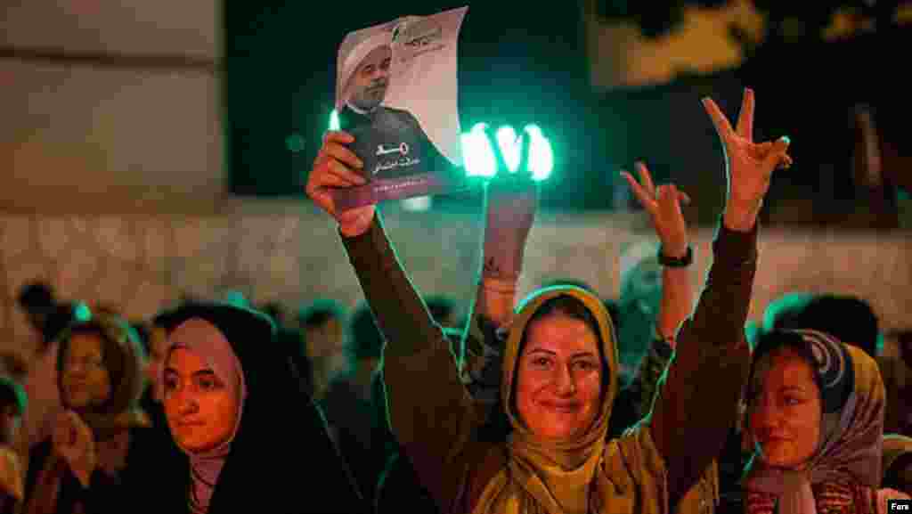 Spontaneous celebrations broke out in Tehran after authorities said Rohani garnered 50.68 of the vote in the June 14 election.