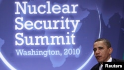 U.S. President Barack Obama at the Nuclear Security Summit in Washington