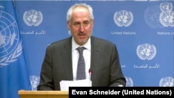 UN spokesman Stephane Dujarric (file photo)