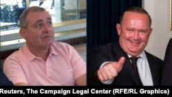 Lev Parnas (left) and Igor Fruman are associated with President Donald Trump's personal lawyer, Rudy Giuliani. (combo photo)