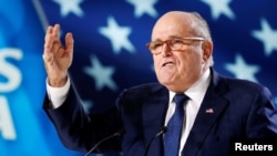 Rudy Giuliani, a legal adviser to U.S. President Donald Trump, tells a rally in Paris that the end of the Iranian government is near.