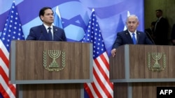 U.S. Secretary of State Marco Rubio (left) and Israeli Prime Minister Benjamin Netanyahu.